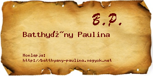 Batthyány Paulina névjegykártya